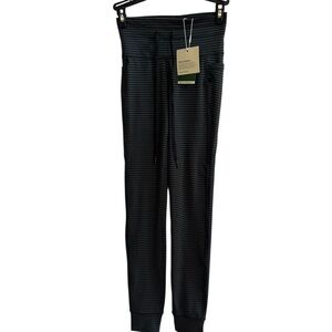 Halara  women's Black Striped Jogger Pants size XS NWT